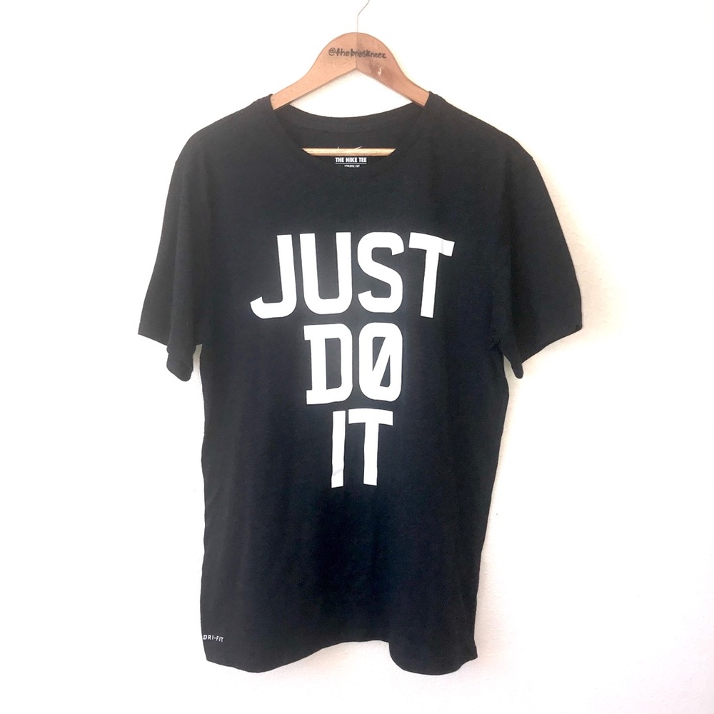 NIKE🤍 Dark Grey ‘Just Do It’ Soft Cotton Tee